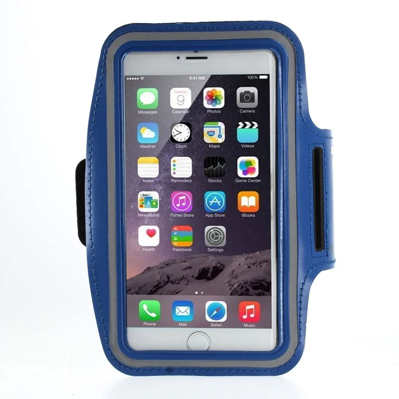 Running Sports Armband Cover Pouch for iPhone 6 Plus / 6s Plus, Size: 160 x 85mm - Dark Blue