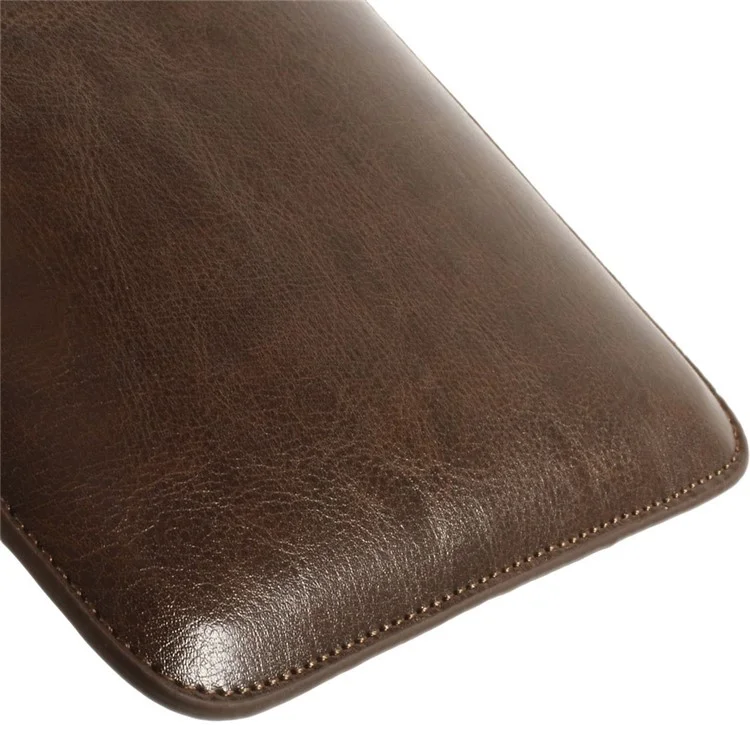 Coffee Pull Tab Leather Pouch Case for iPad Mini 3 / iPad Mini 2 / iPad Mini, Size: 20.3 x 14.5cm