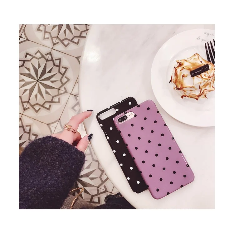 Chic Polka Dots Glossy TPU Case Mobile Cover for iPhone 6s / 6 4.7 inch - Black