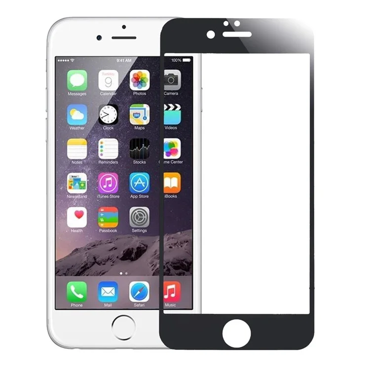 Galvanisierung Des Gehärtetem Glas-Displayschutzfolie Für IPhone 6 / 6s. - Schwarz