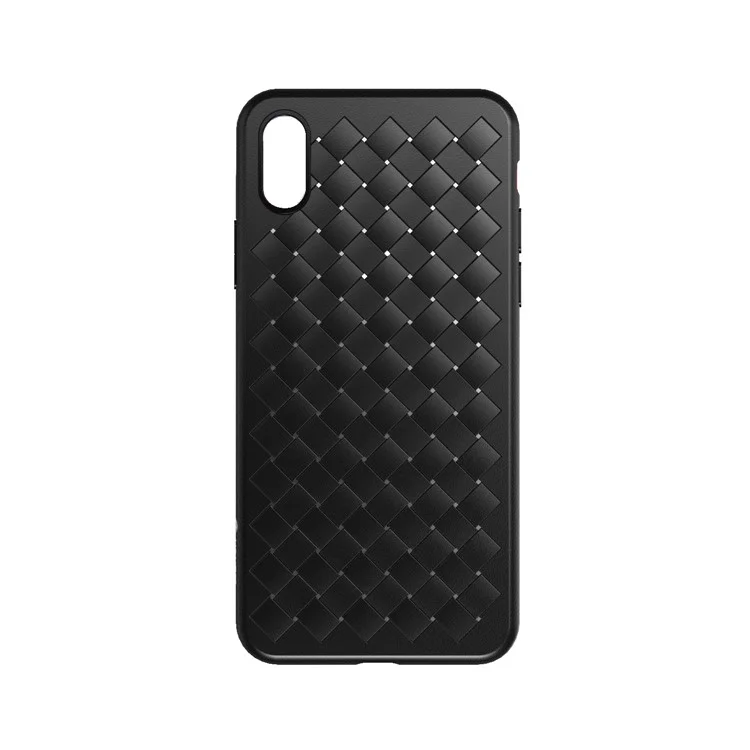 WSKEN Woven Texture Soft TPU Phone Case for iPhone X - Black
