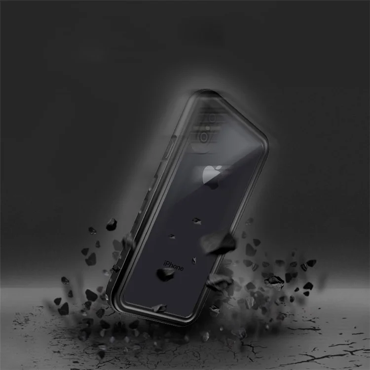 IPX68 Waterproof Snow-proof Dirt-proof Phone Case for iPhone X 5.8 inch - Black