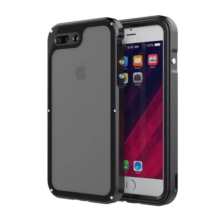 VIKING for iPhone 8 Plus/7 Plus IP68 Waterproof Dust-proof Shock-proof Aluminum Alloy Shell - Black