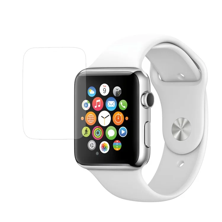 Película De Pantalla De Cristal Templada De 0.3mm 9H Para El Reloj De Apple Watch 42mm De Borde De Arco