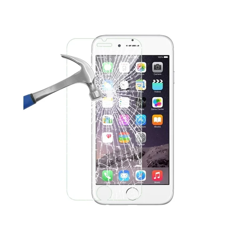 AMORUS Anti-fingerprint Shockproof Tempered Glass Screen Protector for iPhone 6 9H Anti-explosion Arc Edge