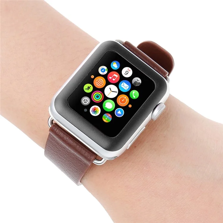LINK DREAM 0.2mm Tempered Glass Screen Film for Apple Watch 38mm Full Coverage - Black