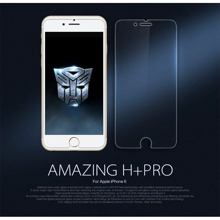 NILLKIN Amazing H+PRO Tempered Glass Screen Film for iPhone 6 6s 0.2mm Ultrathin Nanometer Anti-Explosion