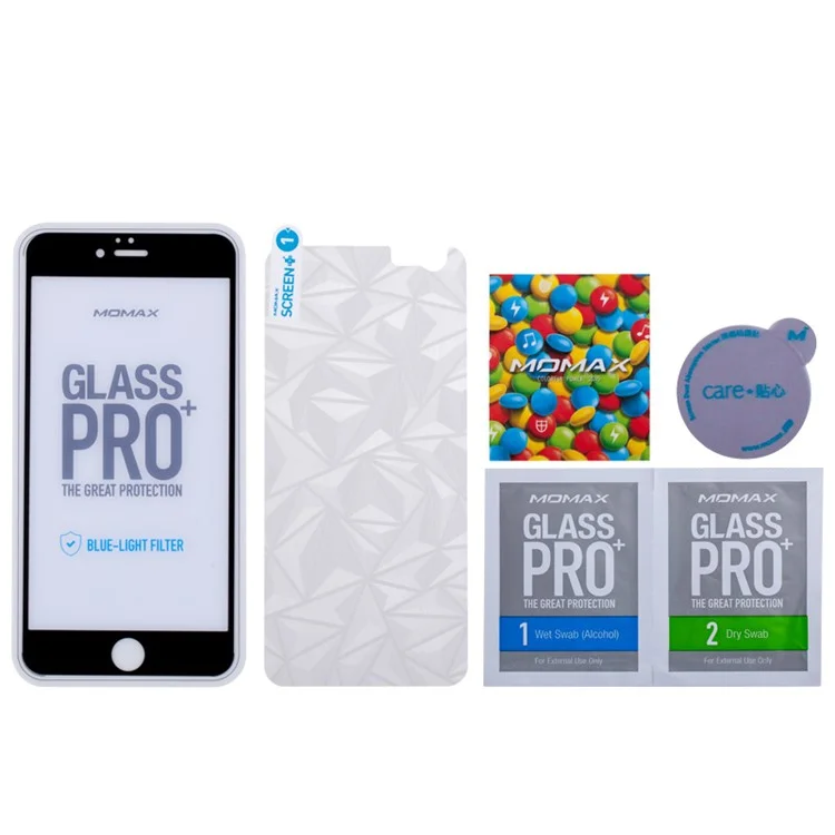 MOMAX Glass Pro+ for iPhone 6s Plus / 6 Plus Anti-blue-ray Tempered Glass Screen Protector 0.2mm - Black