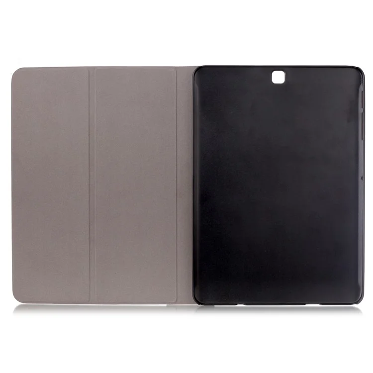 Flip Textured Smart Stand Leather Case for Samsung Galaxy Tab S2 9.7 T810 T815 - Black