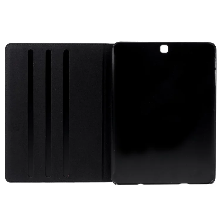 DOORMOON Genuine Leather Cover Case for Samsung Galaxy Tab S2 9.7 T810 T815 - Black