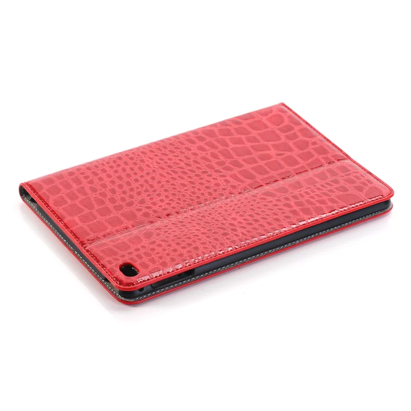 Crocodile Texture Leather Flip Case Card Holder for iPad mini 4 - Red