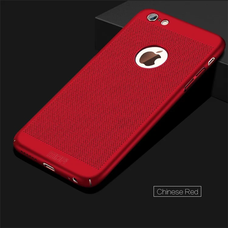 For iPhone 6 /6s Plus 5.5 inch MOFI Breathable Light Plastic Cover - Red