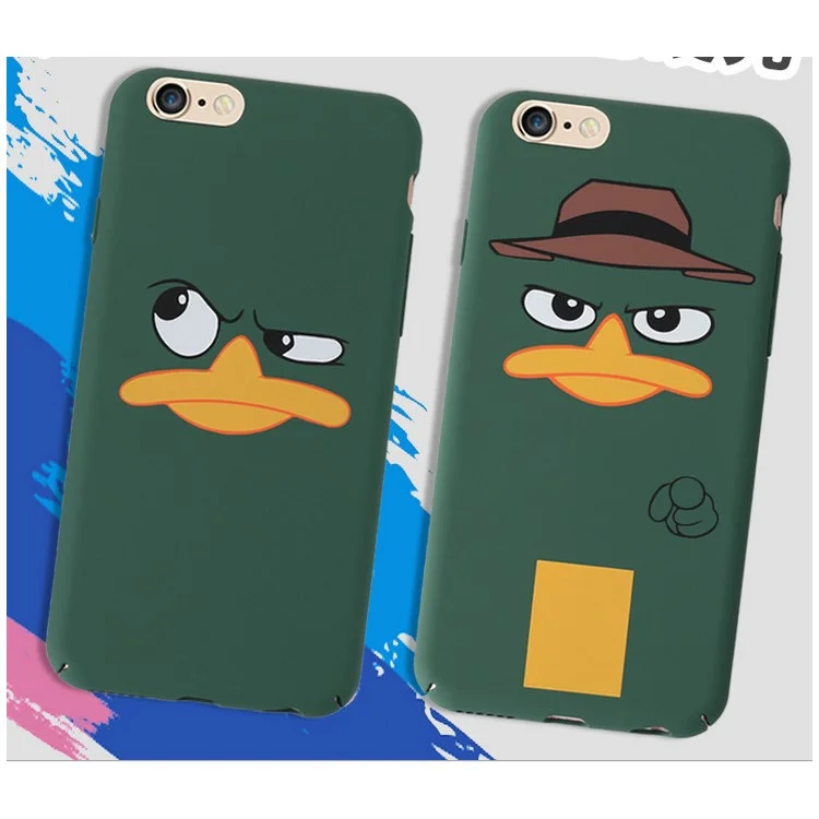 Cute Duck Pattern Hard PC Frosted Anti-slip Phone Cover Shell for iPhone 6s 6 - Duck with Hat