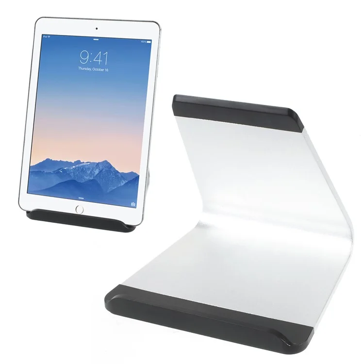 V-shaped Aluminum Alloy Desktop Stand for iPad Air 2 / mini 4 iPhone Samsung Tablet Mobile Phone