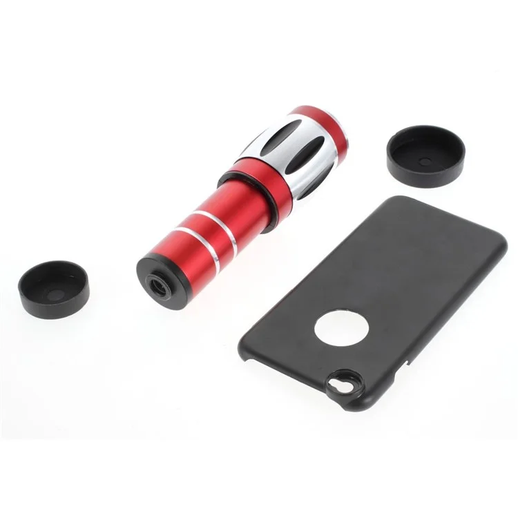 For iPhone 6 Plus 20X Zoom Optical Telescope Telephoto Lens + Mini Tripod + PC Back Case