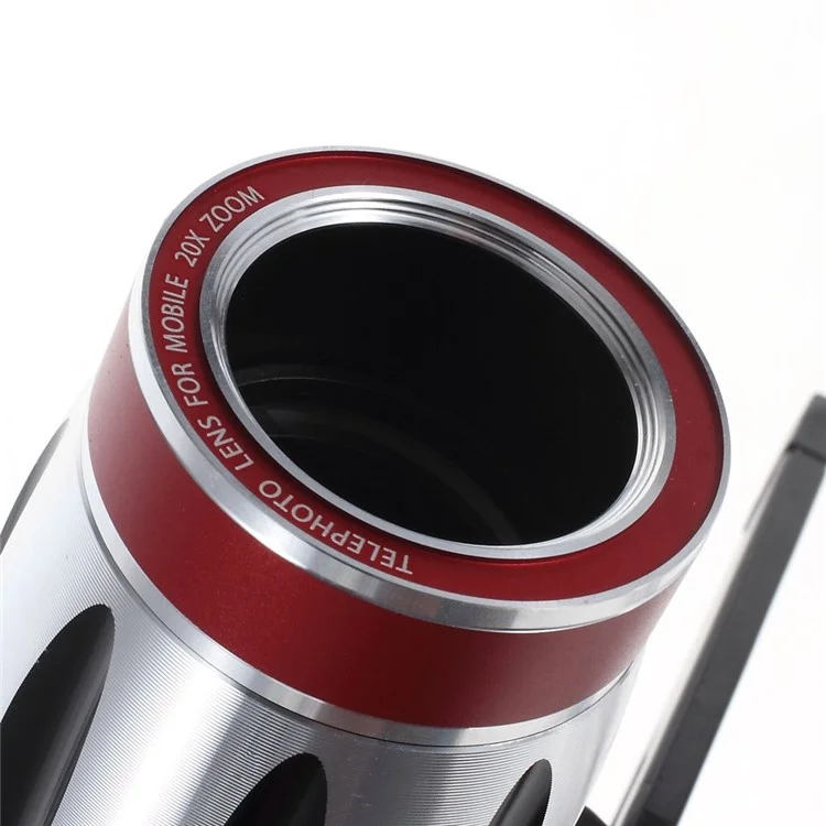 For iPhone 6 Plus 20X Zoom Optical Telescope Telephoto Lens + Mini Tripod + PC Back Case