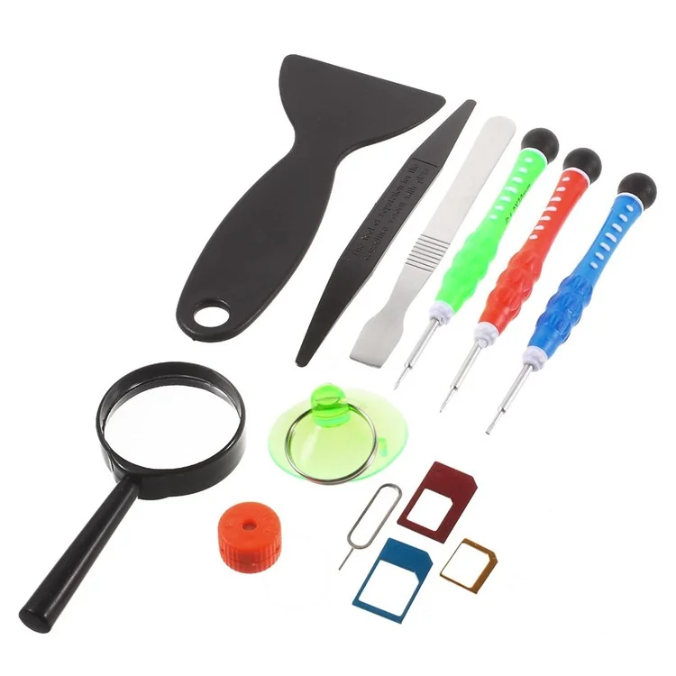 Pry Screwdriver Opening Repair Tools Kit with SIM Card Adapters for iPhone 6/6 Plus/5s/5/4s/4 Etc