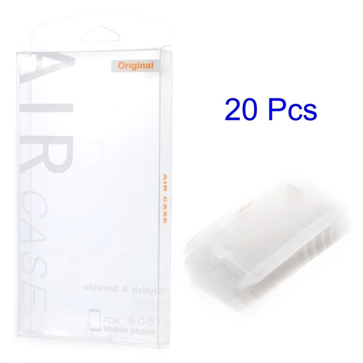 20pcs/Lot Clear AIR CASE Plasitc Packaging Box for iPhone SE 5s 5 5c Cases, Size: 145 x 78 x 14mm