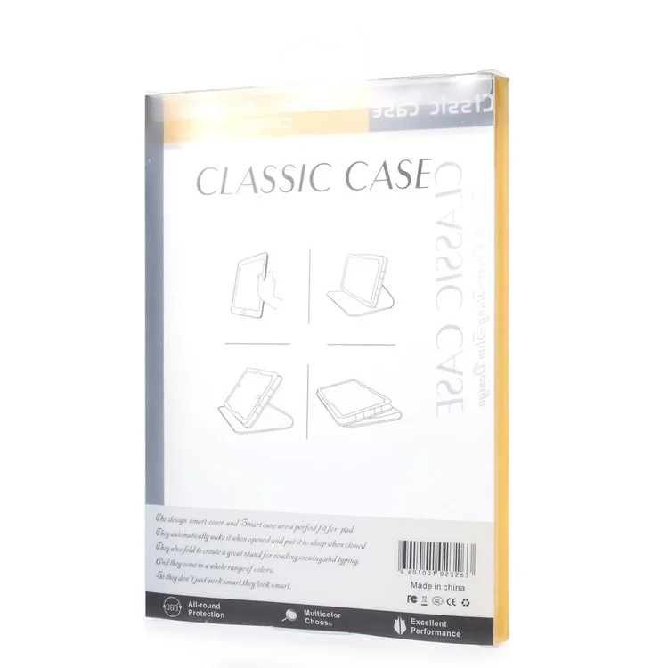 20Pcs/Lot Yellow Plastic Retail Package Box for iPad Air 2 Leather Cases, Size: 25.5 x 18.5 x 1.8cm