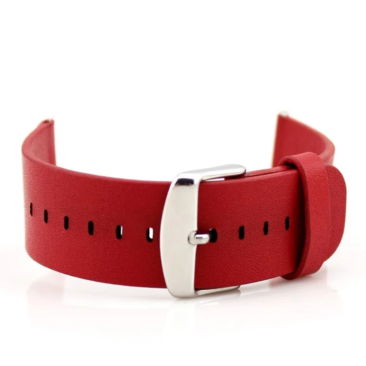 Classic Buckle Genuine Leather Watchband for Apple Watch 38mm Series 3 Series 2 Series 1 - Red