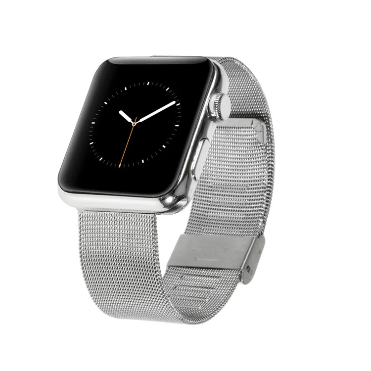 Metal Wristband Watch Band for Apple Watch 38mm Series 3 Series 2 Series 1 - Silver Color