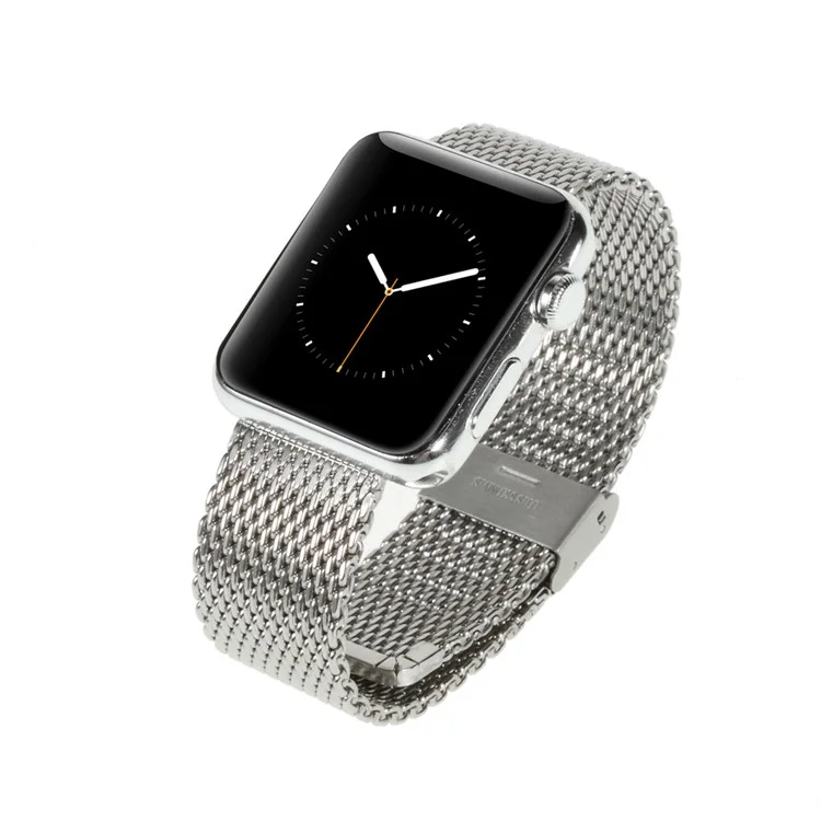 Metal Wristband Watch Band for Apple Watch 38mm Series 3 Series 2 Series 1 - Silver Color
