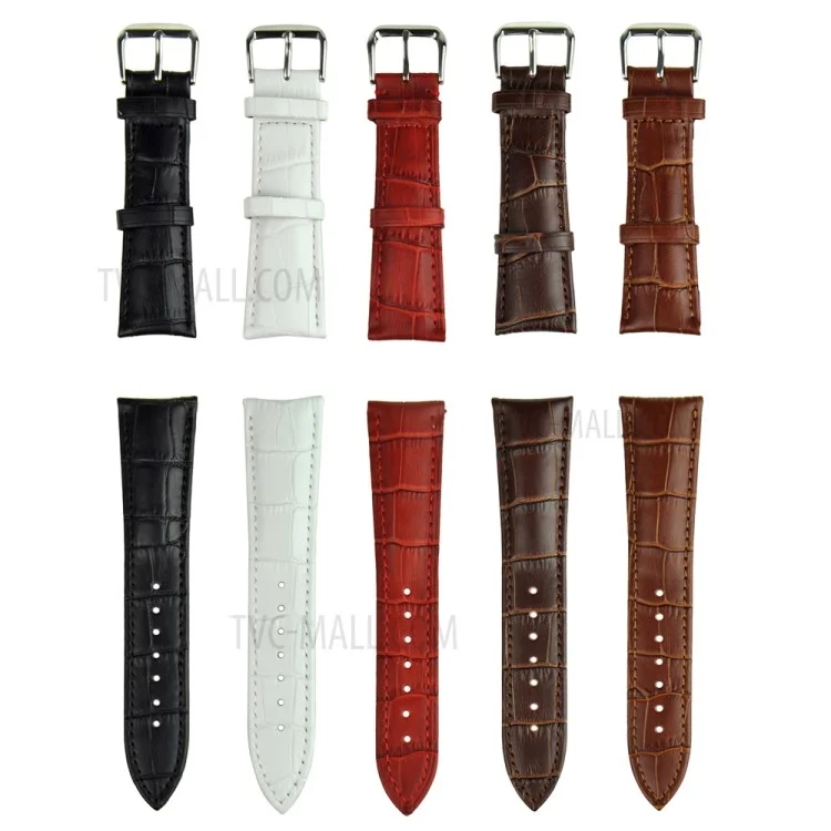 Crocodile Texture Genuine Leather Wristband for Apple Watch 42mm Series 3 Series 2 Series 1 - Black