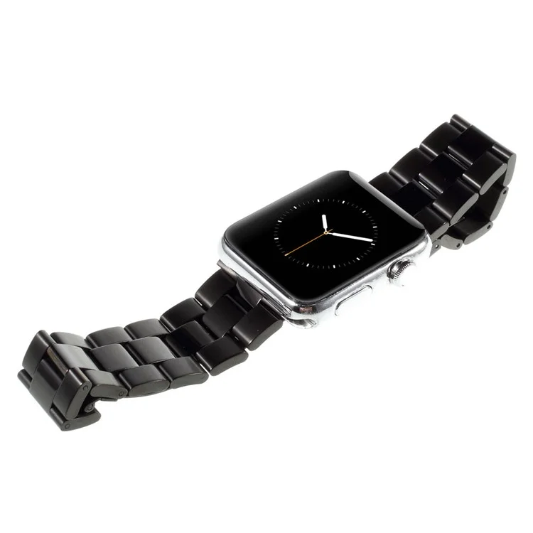 For Apple Watch 42mm Series 3 / 2 / 1 Stainless Steel Watch Strap Band Classic Buckle - Black