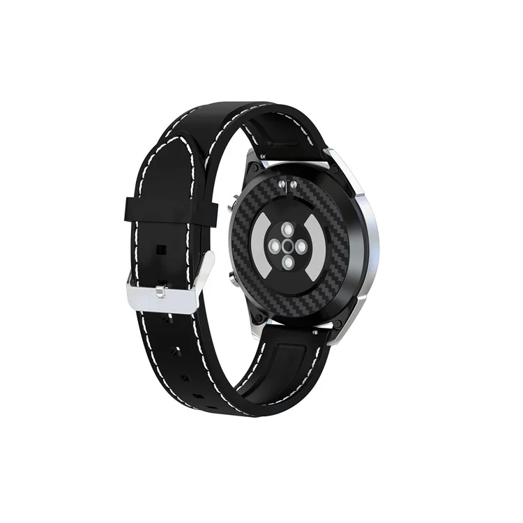 DT28 1.54" Smart Bracelet Heart Rate Monitor Waterproof Alipay Wristband - Silver / Silicone Strap