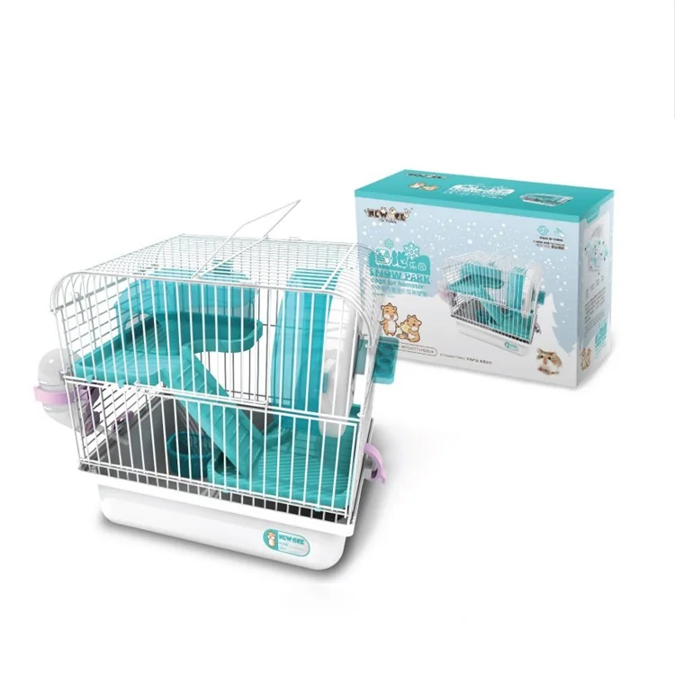 Three Layers Cage Haven House for Hamster Pet - Cyan