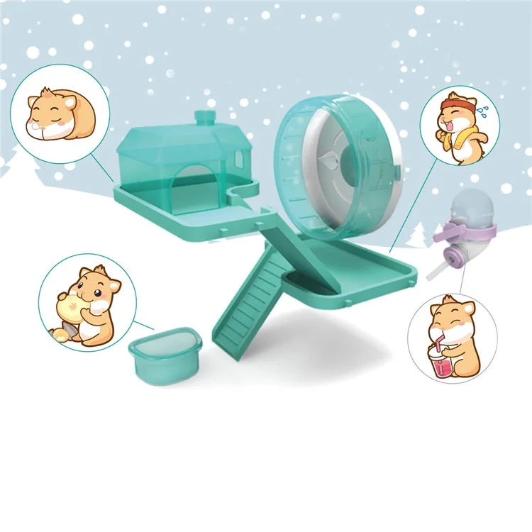 Three Layers Cage Haven House for Hamster Pet - Cyan