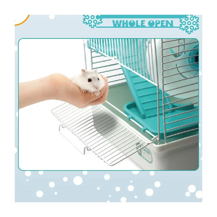 Three Layers Cage Haven House for Hamster Pet - Cyan