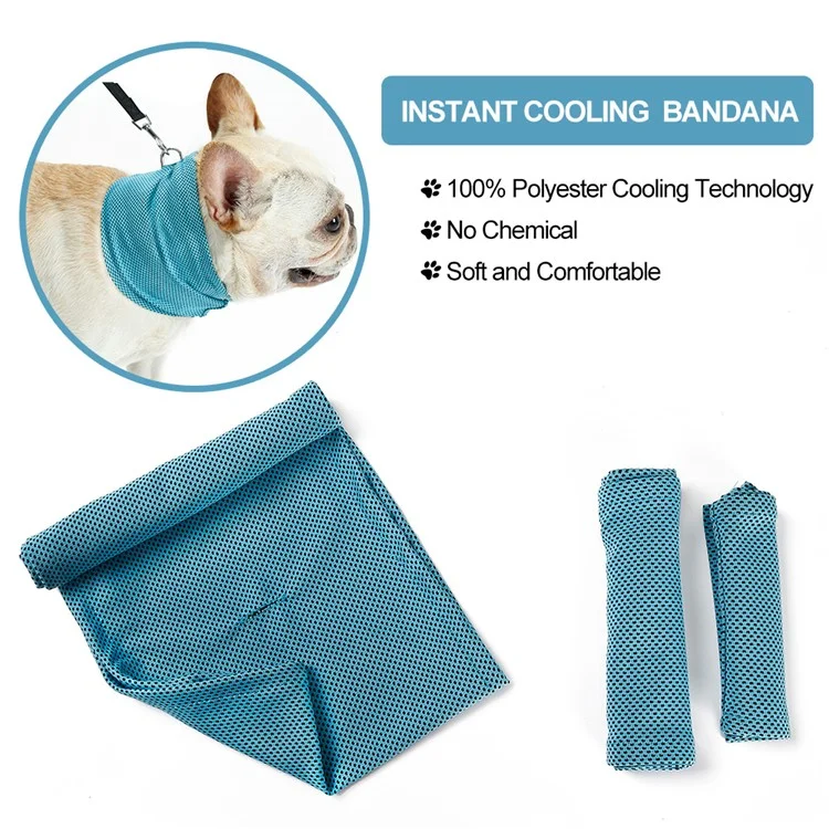 Dog Cooling Collar Dog Bandana Scarf for Summer, Size: M