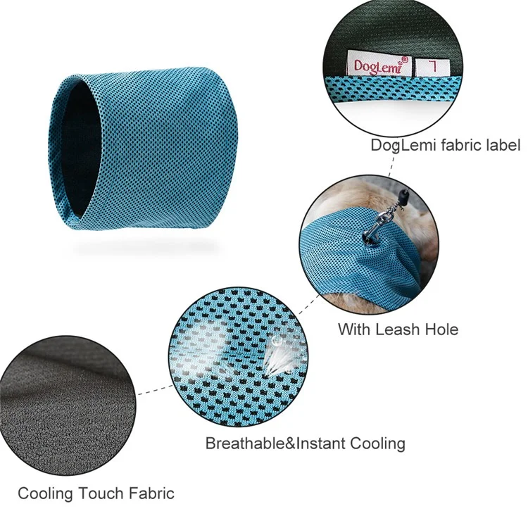 Dog Cooling Collar Dog Bandana Scarf for Summer, Size: M