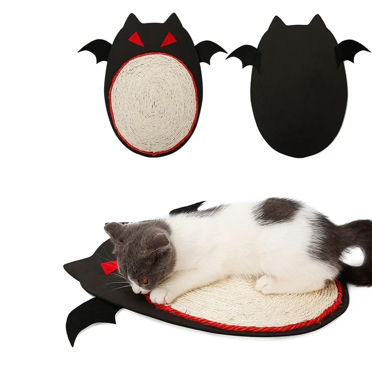 Halloween Bat Design Cat Sisal Scratch Board Pad Sleeping Mat