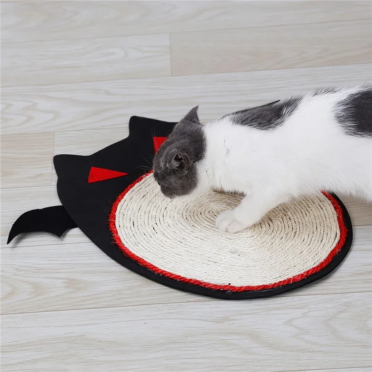 Halloween Bat Design Cat Sisal Scratch Board Pad Sleeping Mat