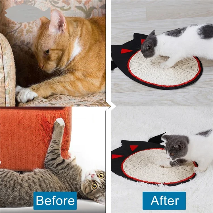 Halloween Bat Design Cat Sisal Scratch Board Pad Sleeping Mat