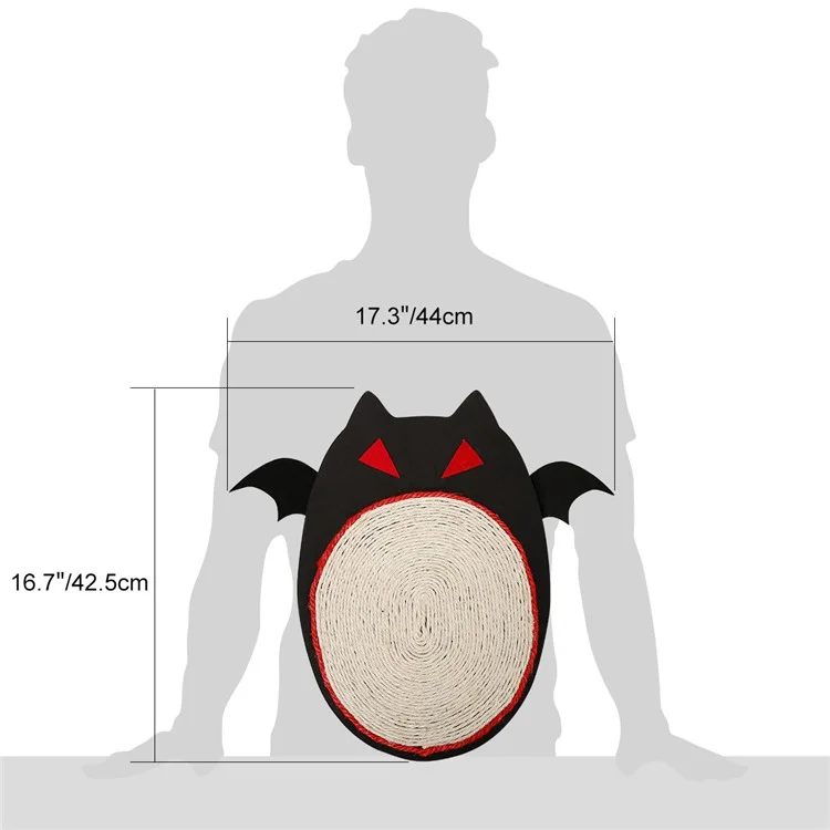 Halloween Bat Design Cat Sisal Scratch Board Pad Sleeping Mat