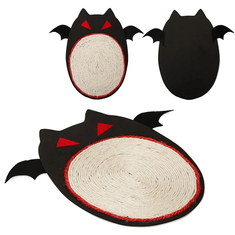 Halloween Bat Design Cat Sisal Scratch Board Pad Sleeping Mat