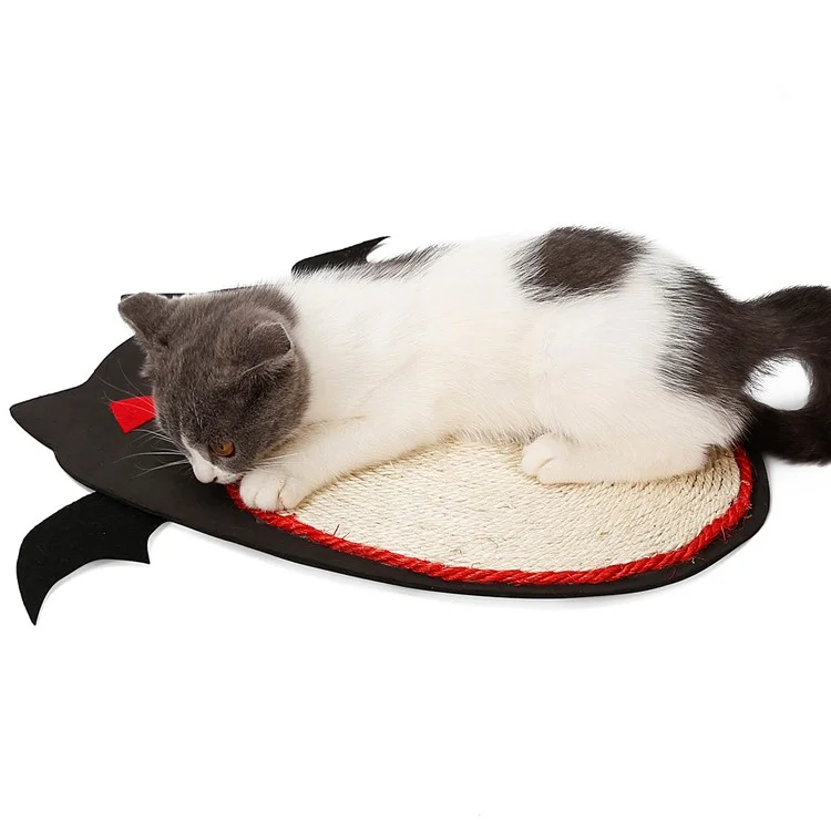 Halloween Bat Design Cat Sisal Scratch Board Pad Sleeping Mat