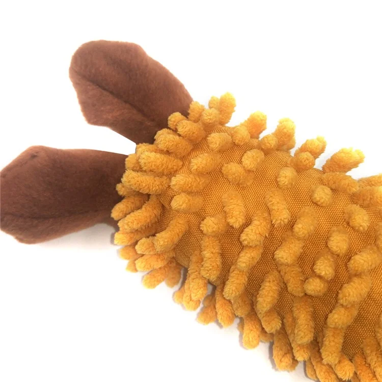 Pet Dog Cat Plush Monkey Sheep Crocodile Sound Bite Playing Toy - Brown Monkey