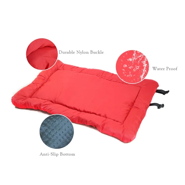 Tapete Impermeável Pet Cachorro Cama Cobertor Para Cães Gatos Sofá Tour Acampamento Fácil De Limpar - Vermelho