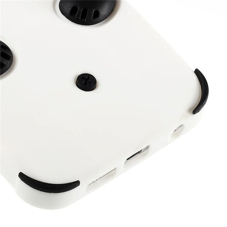 3D Panda Silicone Case for Samsung Galaxy S6 G920 - Black