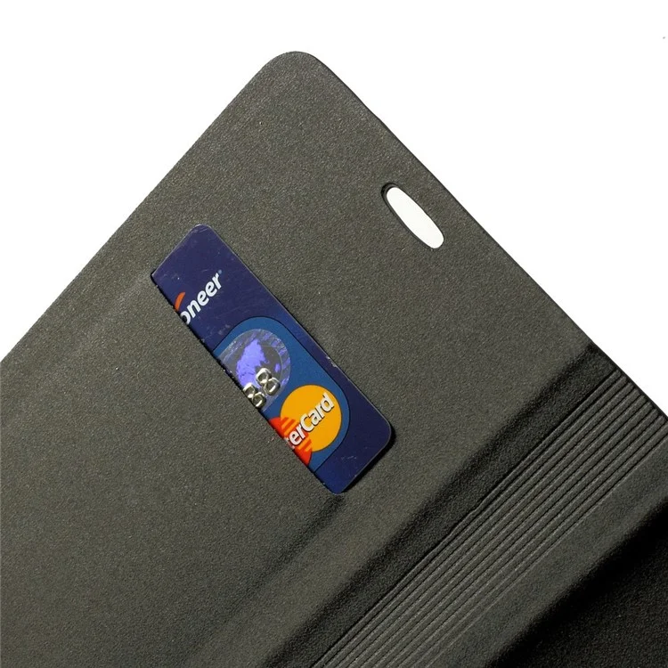 Contrasting Color Leather Card Holder Case for Samsung Galaxy Note 4 N910 - Black