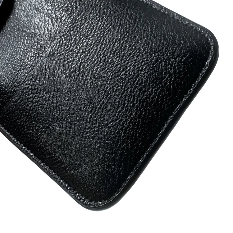 PU Leather Pouch Case w/ Card Slot for Samsung Galaxy Note 4 N910, Size: 16.5 x 9.8cm - Black