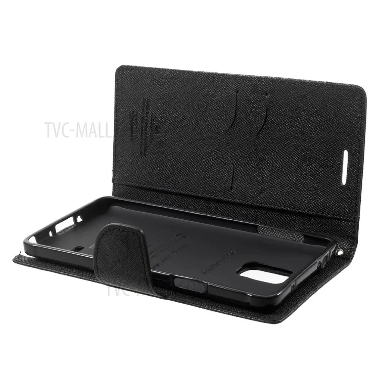 MERCURY Goospery Fancy Diary Wallet Leather Stand Case for Samsung Galaxy Note 4 N910 - Black