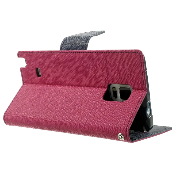 MERCURY Goospery Fancy Diary Leather Magnetic Cover w/ Stand for Samsung Galaxy Note 4 N910 - Rose
