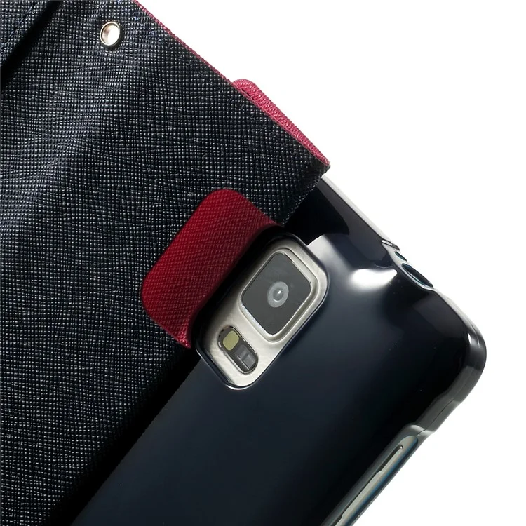 MERCURY Goospery Fancy Diary Leather Magnetic Cover w/ Stand for Samsung Galaxy Note 4 N910 - Rose