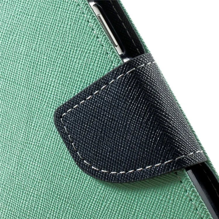 MERCURY Goospery Fancy Diary Magnetic Leather Stand Cover for Samsung Galaxy Note 4 N910 - Cyan