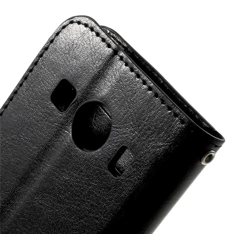 Crazy Horse Texture Leather Wallet Case for Samsung Galaxy Ace Style LTE G357FZ / Ace 4 G357FZ - Black